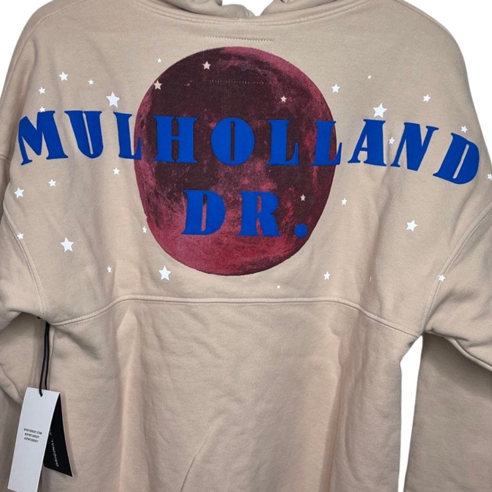 SPIRIT JERSEY | Light Pink Long Sleeve Mulholland Drive Zip Up Hoodie | Size S